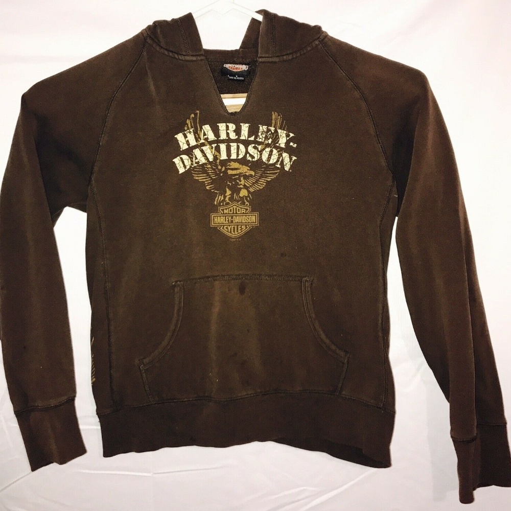 Harley Davidson women size small brown hoodie
